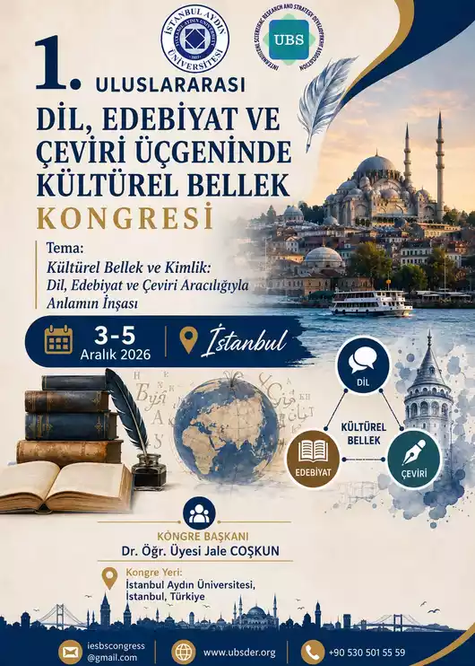 Dil, Edebiyat ve Çeviri Üçgeninde Kültürel Bellek Kongresi Afişi