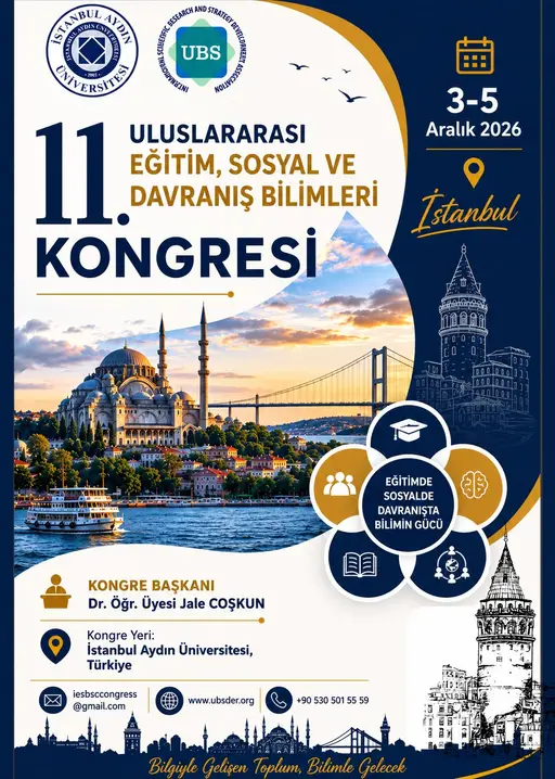 11. Uluslararası Eğitim, Sosyal ve Davranış Bilimleri Kongresi Afişi